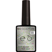 Cargar imagen en el visor de la galería, Evo Rainbow Flakes Gloss Top Coat 12ml.