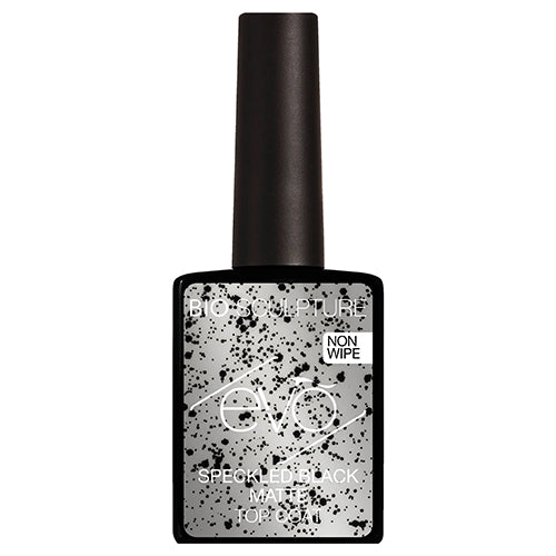 Evo Speckled Black Matte Top Coat 12ml.